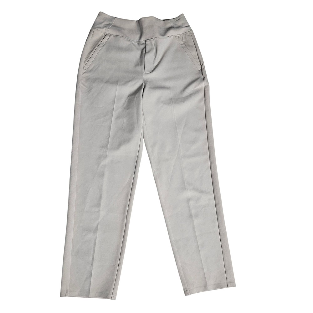 Athleta Brooklyn Ankle Pants Beige Stone Tapered Travel Trousers Size 2